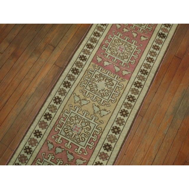 Narrow Turkish Anatolian Runner For Sale - Image 4 of 6