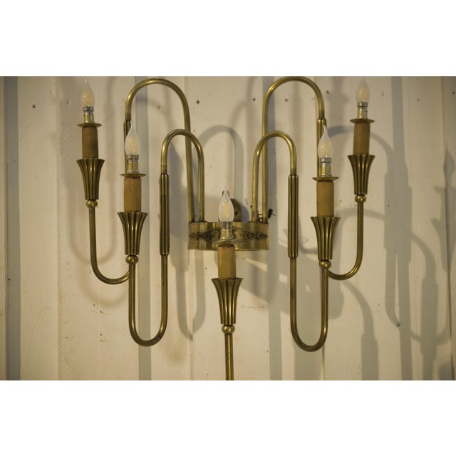Monumental Bronze Wall Sconce, 1940s For Sale - Image 10 of 15