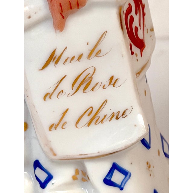 Pair Old Paris Porcelain Chinoiserie Fashion Rose Water Bottles by Jacob Petite For Sale - Image 4 of 18