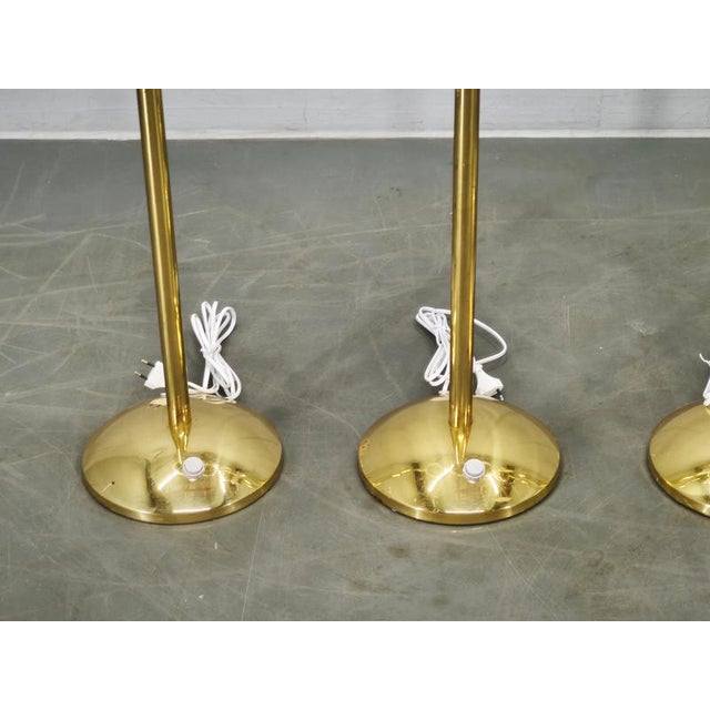 Space Age Brass and Bubble Glass Floor Lamps by Kamenický Šenov 1970s, Set of 4 For Sale - Image 12 of 16