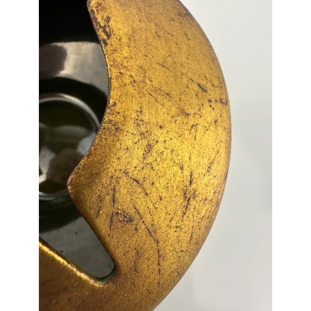 Mid Century 1960s Gold-Tone Art Deco Catchall Ashtray For Sale In Little Rock - Image 6 of 10