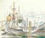 Grace Spongberg (American, 1906-1992) "Venice / By Saint Marks Square" oil pastel on paper, titled and estate stamp on...