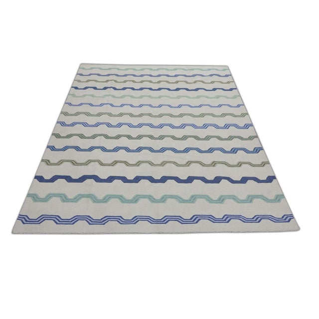 Oriental Hand Knotted Rug Turkish Kilim 8' x 10'5" For Sale - Image 9 of 9