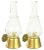 Mid-Century Murano Glass & Brass Sconces from Seguso, 1940s, Set of 2 For Sale