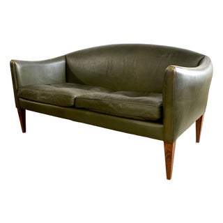Illum Wikkelsø V12 Danish Modern Leather Sofa or Loveseat For Sale