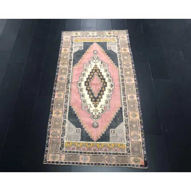 1960s Turkish Pastel Oushak Rug-4'5'x8'2" For Sale - Image 11 of 11