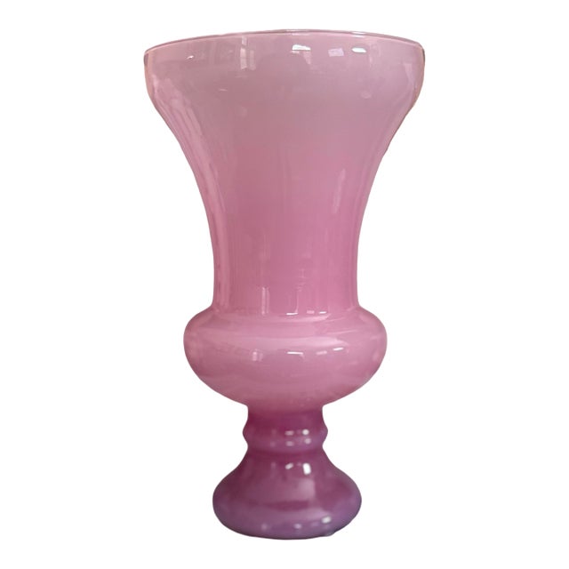 French Style Pink Opaline Vase For Sale