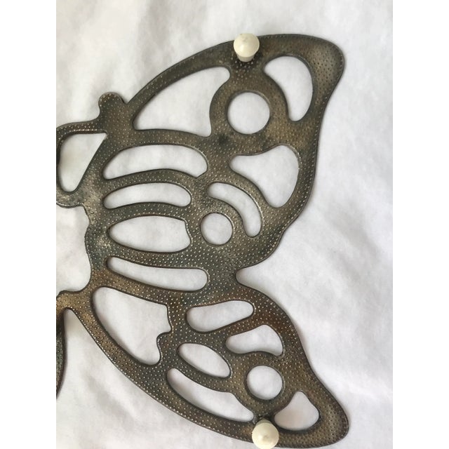Leonard Leonard Silverplate Butterfly Trivet For Sale - Image 4 of 11