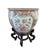 1940s Vintage Rose Medallion Jardiniere/Cache Pot /Planter W/Stand 23" H For Sale - Image 5 of 10