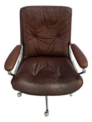 Leather Office Chair, 1970s
