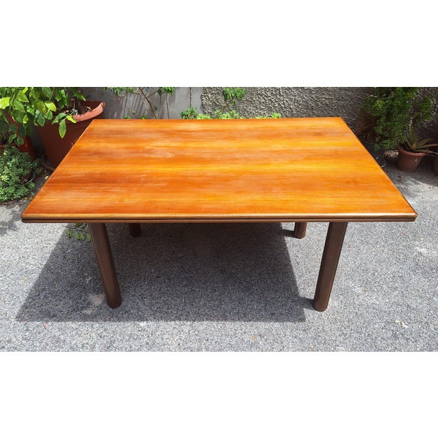 Brown Nibay Folding Oak Table by Tobia & Afra Scarpa for Gavina, 1970s For Sale - Image 8 of 8