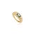 Contemporary Vintage Inspired Aquamarine Diamond Gold Signet Ring Size 5.5 For Sale - Image 3 of 11