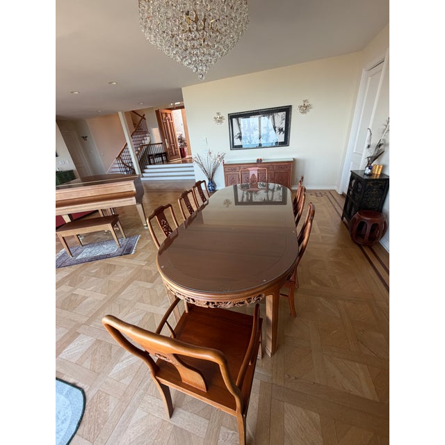 Exquisite Vintage Asian Hardwood Dining Set For Sale - Image 13 of 13
