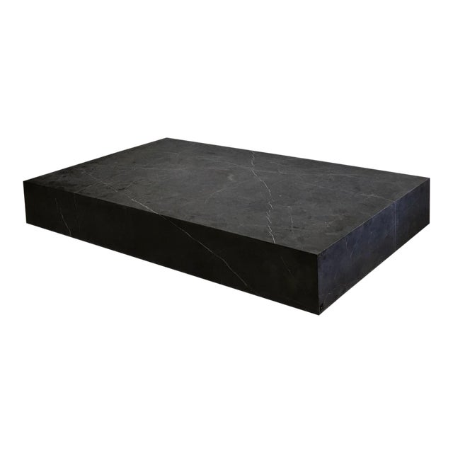 Restoration Hardware Marble Plinth Coffee Table Chairish