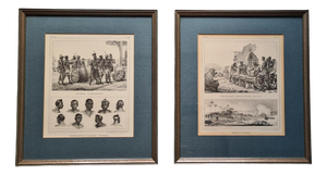 Jean-Baptiste Debret, Lithographs, 1800s, Paper, Framed, Set of 2