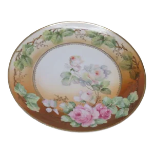 Unger and Shilde Three Crown Germany Floral Large 12 Inch Serving Plate