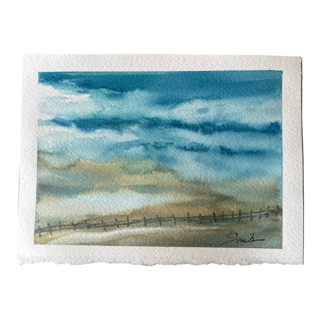“Coastal Breeze” Signed Original Watercolor Painting by Nancy Smith For Sale