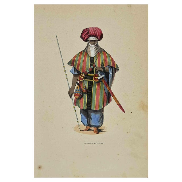 Auguste Wahlen, Guerrier de Tuarick, Lithograph, 1844 For Sale