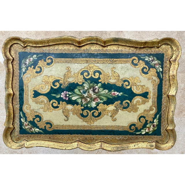 Italian Florentine Neoclassical Nesting Tables in Giltwood, 1960s, Set of 3 For Sale - Image 10 of 18