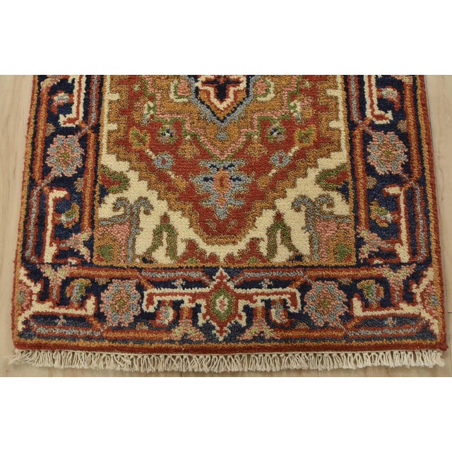 2020s Heriz Rug 2′ X 3′ Rust Wool Traditional Hand-Knotted Oriental Carpet For Sale - Image 5 of 7