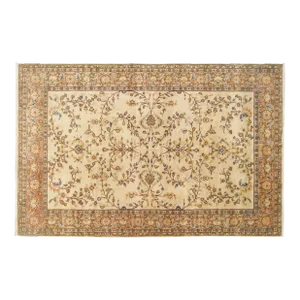 Vintage Turkish Decorative Oriental Oushak Rug in Room Size
