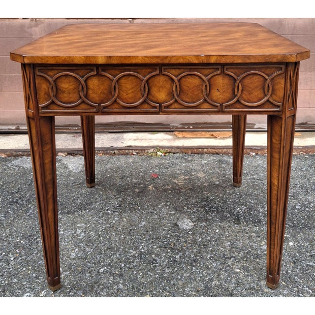 Theodore Alexander Theodore Alexander Georgian Style Fruitwood Single Drawer Side Table For Sale - Image 4 of 16