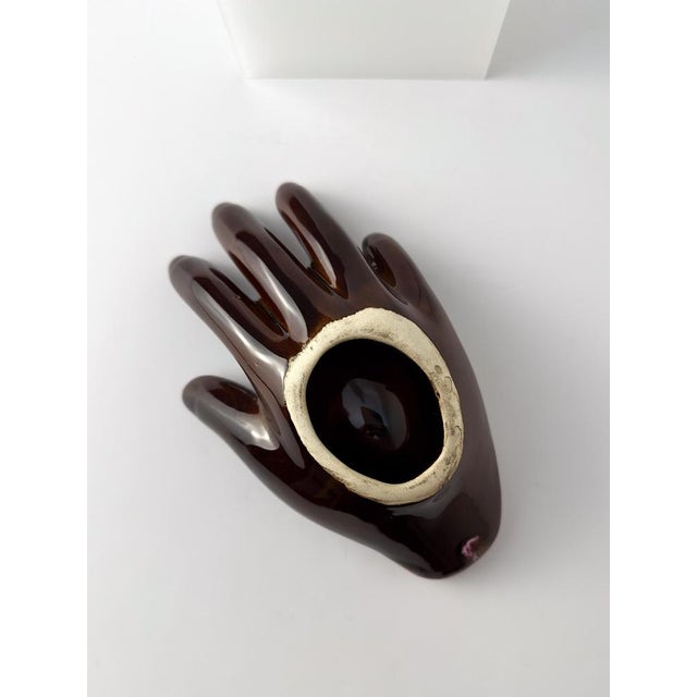 Hand-Shaped Ceramic Dish from Vallauris, 1960s For Sale - Image 6 of 10