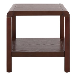 Omara 1 Shelf Side Table in Walnut For Sale