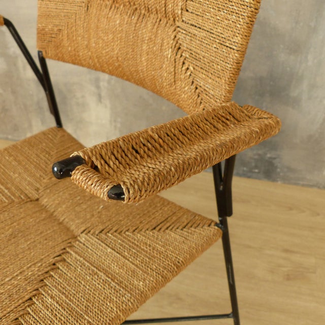 1950s Rattan Side Chair from Eisen and Drahtwerke Erlau, 1950s For Sale - Image 5 of 10