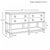 Matthew Izzo Home Richmond Black Oak Four Drawer Console With Brass Drawer Pulls and Open Caned Shelf For Sale - Image 9 of 10