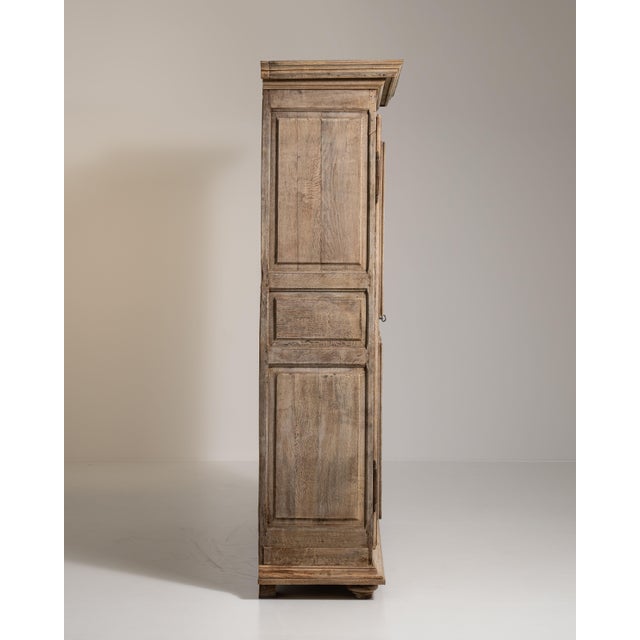 1800s Beige French Provençal Oak Armoire For Sale - Image 4 of 14