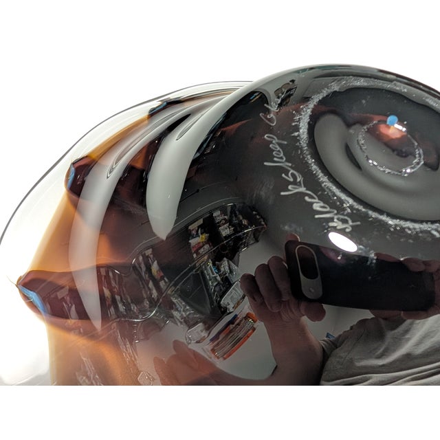 Glass 1988 Black Sheep Glass Studio Bowl Blown by Leslie Wilton For Sale - Image 7 of 8