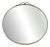 Mid-Century Modern German Round Wall Mirror in Aluminium, 1970s For Sale