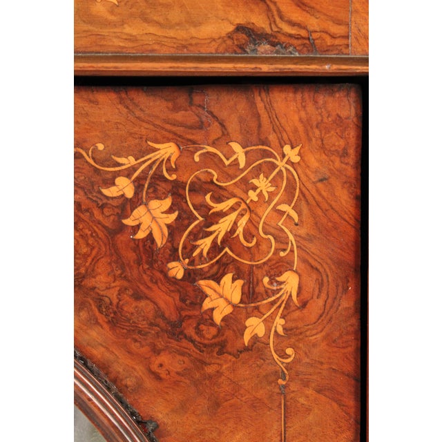 Victorian Inlaid Burl Walnut Sideboard With Marble Top For Sale - Image 10 of 13