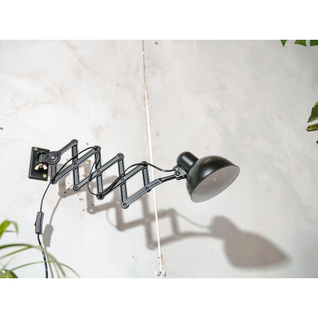 Bauhaus 6718 Scissor Lamp in Satin Black by Christian Dell from Kaiser Idell, 1930s, Set of 3 For Sale - Image 12 of 18