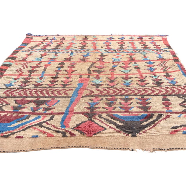 Tribal Vintage Moroccan Azilal Rug, 04'07 X 06'09 For Sale - Image 3 of 9