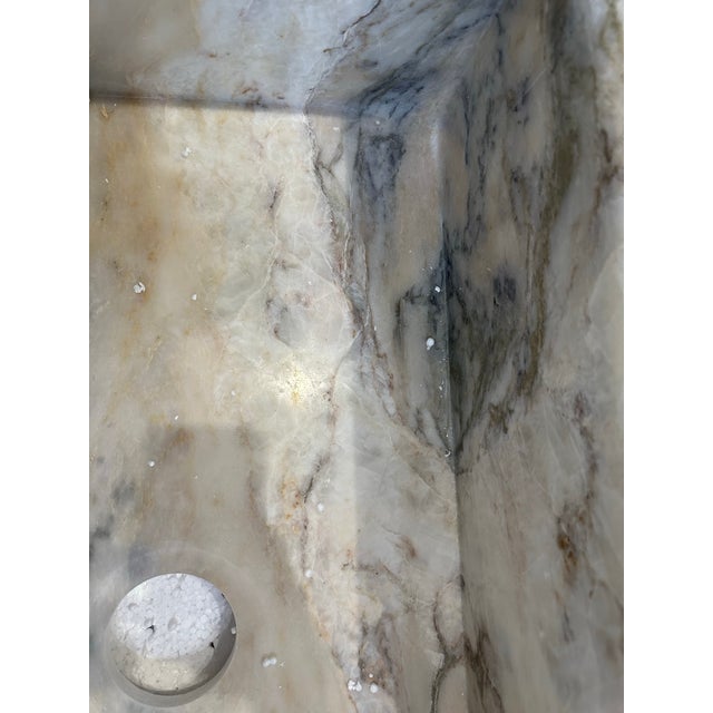 21st Century Custom Calcutta Marble Farm Sink Chairish