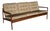 Ib Kofod Larsen for Selig Picket Back Sofa, Danish MCM Walnut Frame Couch For Sale