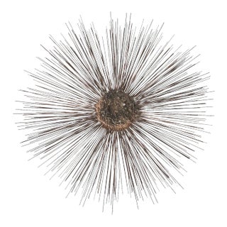 Industrial Metal Alloys Sunburst Wall Sculpture, Circa 1970s For Sale