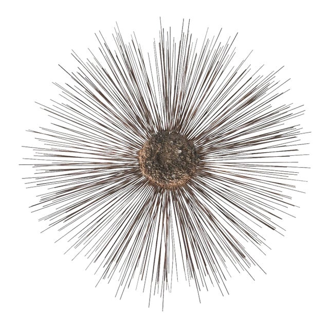 Industrial Metal Alloys Sunburst Wall Sculpture, Circa 1970s For Sale