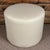 New Round Cream Italian Leather Ottoman Made in Usa 21 Inch Diameter Footstool Accent Decor For Sale In Atlanta - Image 6 of 8