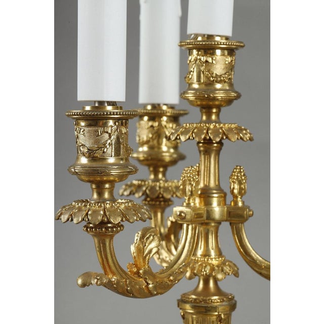 Louis XVI Candelabra in Gilt Bronze, 1900s, Set of 2 For Sale - Image 9 of 18