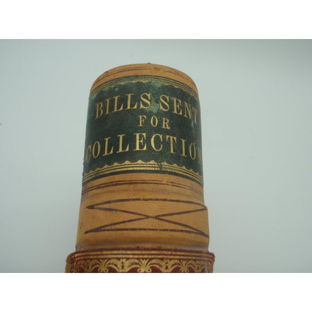 Antique Extra Large Leather Bank Ledger Cooperstown Ny 1879-80 For Sale - Image 14 of 14