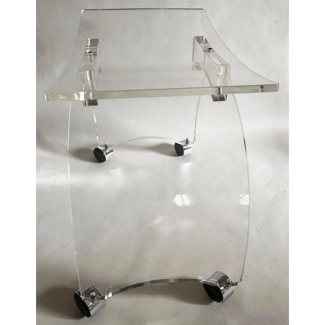 MCM Sculptural Lucite Vanity Stool For Sale In Chicago - Image 6 of 9