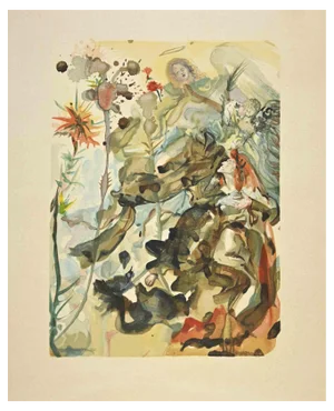 Salvador Dali, The Apparition of Saint James, Woodcut, 1963