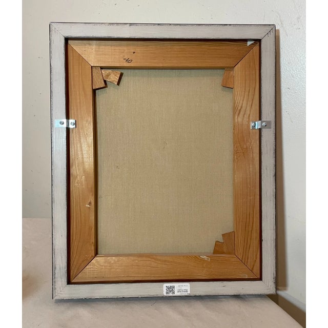 Vintage Original Hans Leich Oil Painting Realism Pond Landscape on Canvas For Sale - Image 12 of 12