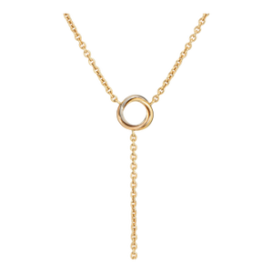 Cartier Pampilles Lariat Necklace 18k Gold Trinity Adjustable Signed Jewelry