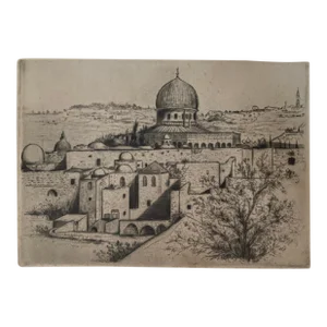 Jacob Eisenberg Jerusalem Etching