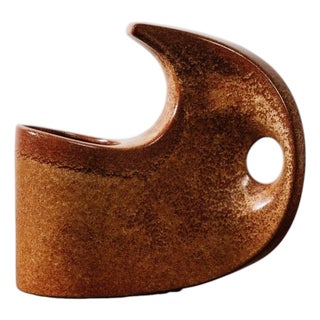 Bertoncello 977 Glazed Ceramic Vase by Roberto Rigon, 1970 For Sale
