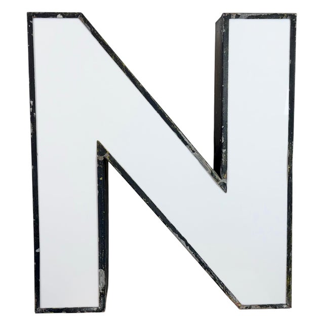 Large Vintage Illuminated Advertising Letter N, 1960s For Sale - Image 18 of 18